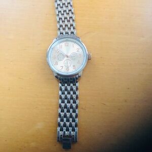 Silver and Rose Gold Watch